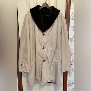 Men’s coat lined fur nice vintage!
